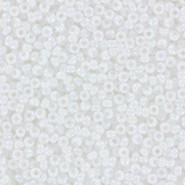 Miyuki rocailles Perlen 11/0 - White pearl ab 11-471